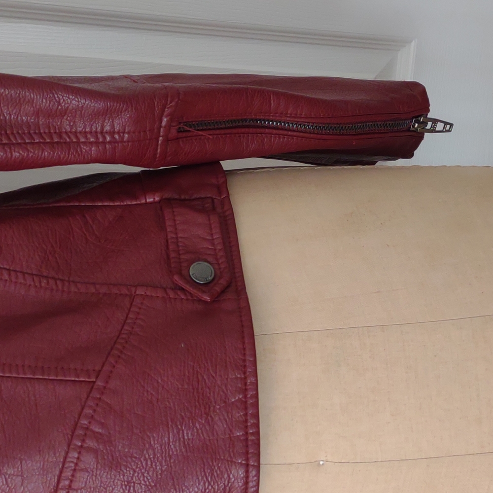 Blank NYC Vegan Leather Moto Jacket Sz. L - Picture 4 of 9